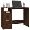 vidaXL Bureau avec tiroirs Chêne marron 102x50x76 cm Bois d'ingénierie