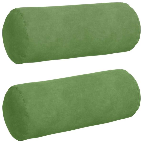 vidaXL Coussins d'accent 2 pcs Vert clair Ø 15 x 40 cm