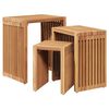 vidaXL Table d'appoint de jardin 3 pc Marron 33 x 44,5 x 51 cm