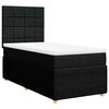 vidaXL Sommier &agrave; lattes de lit avec matelas Noir 100x200 cm Tissu