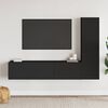 vidaXL Ensemble de meubles TV 3 pcs Noir Bois d'ing&eacute;nierie