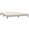 vidaXL Sommier &agrave; lattes de lit et matelas gris clair 200x220cm velours