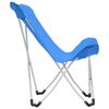 vidaXL Chaise de camping pliable Forme de papillon lot de 2 Bleu