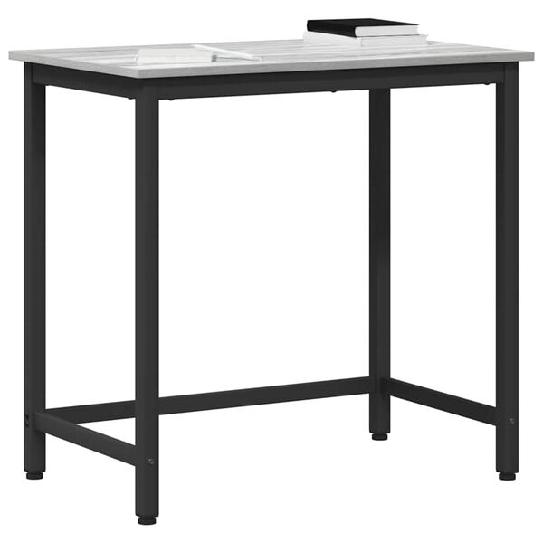 vidaXL table Gris Sonoma 100 x 50 x 76,5 cm Bois d'ing&eacute;nierie et acier