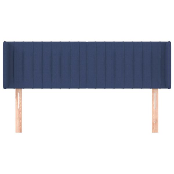 vidaXL T&ecirc;te de lit avec oreilles Bleu 147x16x78/88 cm Tissu