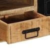 vidaXL Meuble TV 100x30x35 cm bois massif de manguier brut