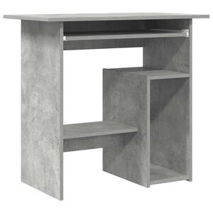 vidaXL Bureau Gris b&eacute;ton 80x45x74 cm Bois d&rsquo;ing&eacute;nierie