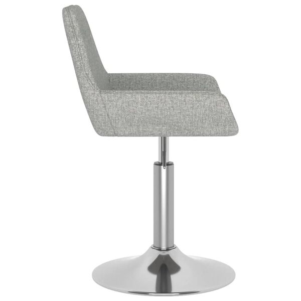 vidaXL Tabouret de bar Gris clair Tissu