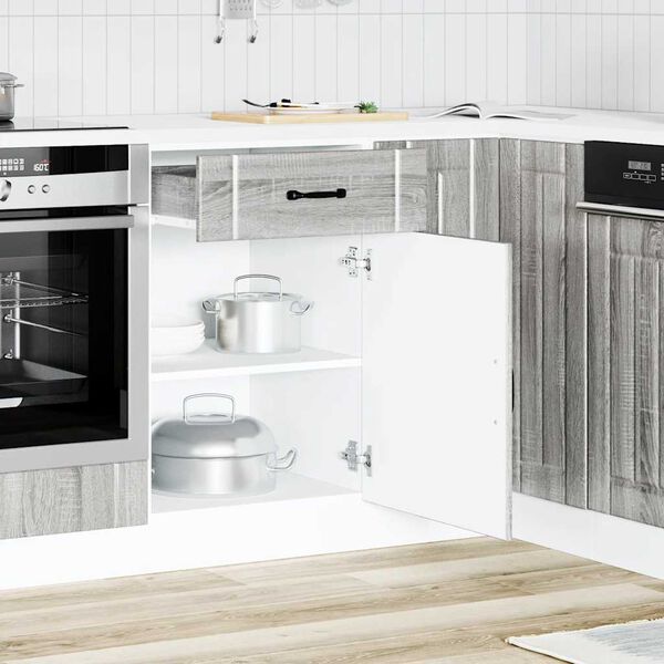 vidaXL Armoire de cuisine Lucca sonoma gris bois ing&eacute;nierie