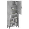 vidaXL Buffet haut Gris b&eacute;ton 69,5x34x180 cm Bois d'ing&eacute;nierie