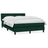 vidaXL Sommier &agrave; lattes de lit et matelas vert fonc&eacute; 160x210cm velours