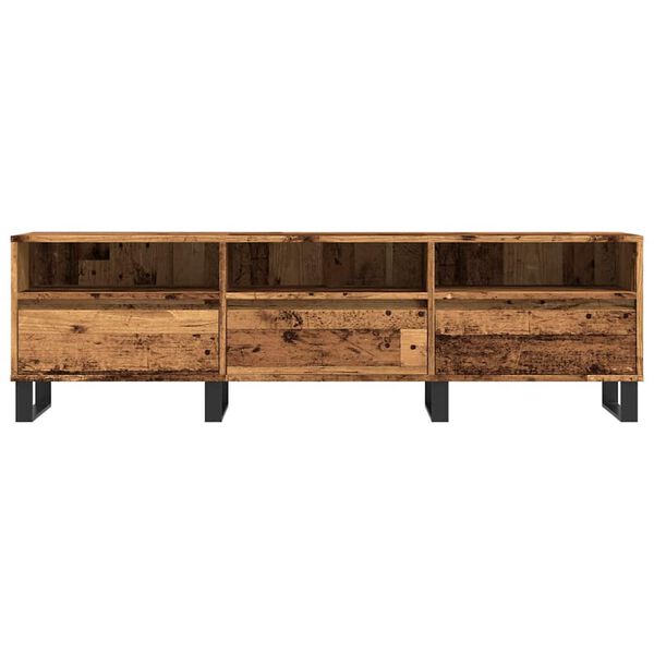 vidaXL Meuble TV vieux bois 150x30x44,5 cm bois d'ing&eacute;nierie