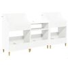 vidaXL Ensemble d'&eacute;tag&egrave;res pour m&eacute;dias 3 pc Blanc 212 x 46 x 112 cm