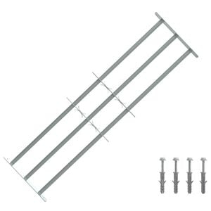 vidaXL Grille de s&eacute;curit&eacute; pour fen&ecirc;tres avec 3 barres transversales