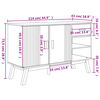 vidaXL Buffet OLDEN gris et marron 114x43x73,5 cm bois massif de pin