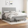 vidaXL Sommier &agrave; lattes de lit avec matelas Gris clair 160x200cm Tissu