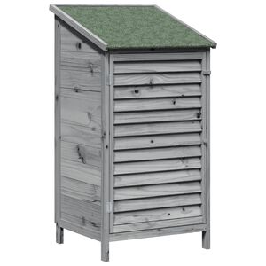 vidaXL Abri de jardin Gris 59,5 x 56 x 113,5 cm Bois de Sapin Massif