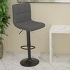 vidaXL Tabouret de bar Gris foncé Tissu