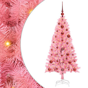 vidaXL Sapin de No&euml;l Rose 120 cm PVC