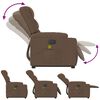 vidaXL Fauteuil de massage inclinable Marron Tissu