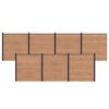 vidaXL Panneau de cl&ocirc;ture 7 pcs WPC et Aluminium Marron