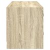 vidaXL Meuble TV avec portes en verre ch&ecirc;ne sonoma 102x37x42 cm