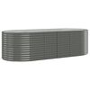 vidaXL Lit sur&eacute;lev&eacute; de jardin Acier galvanis&eacute; 249x100x68cm gris