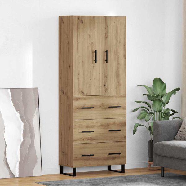 vidaXL Haut Armoire 2 pcs Ch&ecirc;ne artisanal 69,5 x 34 x 180 cm