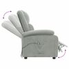 vidaXL Fauteuil inclinable &eacute;lectrique gris clair velours