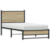 vidaXL Cadre de lit en métal sans matelas chêne sonoma 90x190 cm