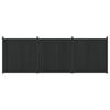 vidaXL Panneau de cl&ocirc;ture 3 pc 530 x 186,5 cm WPC et Aluminium Noir