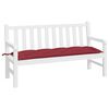 vidaXL Coussin de banc de jardin rouge bordeaux 150x50x7 cm