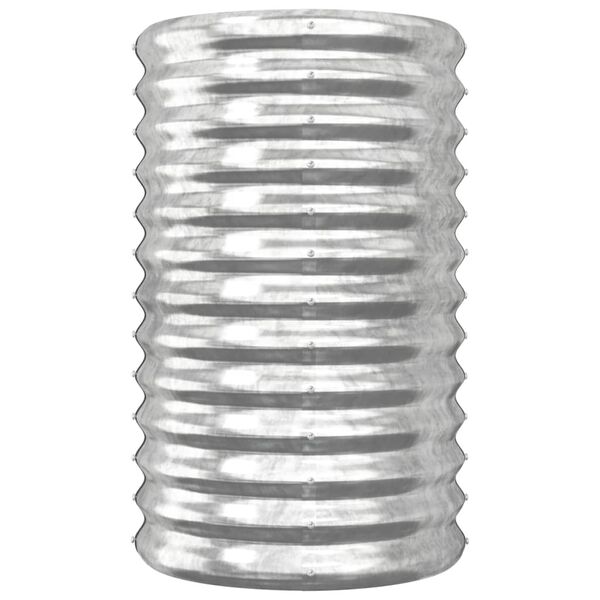 vidaXL Jardinière de jardin Acier galvanisé 40x40x68 cm Argenté