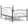 vidaXL Cadre de lit sans matelas avec sommier &agrave; lattes m&eacute;tal 100x200cm
