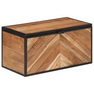 vidaXL Bo&icirc;te de rangement 60x30x30 cm bois massif d'acacia et fer