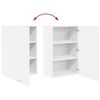 vidaXL Armoire suspendue Blanc 50 x 31 x 80 cm Bois d'ing&eacute;nierie