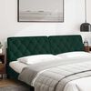 vidaXL Coussin de t&ecirc;te de lit vert fonc&eacute; 200 cm velours