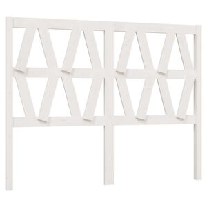 vidaXL T&ecirc;te de lit Blanc 126x4x100 cm Bois massif de pin