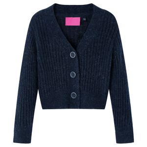 Cardigan tricot&eacute; pour enfants bleu marine 104