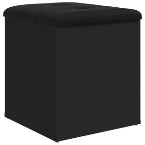 vidaXL Banc de rangement noir 42x42x45 cm bois d'ing&eacute;nierie