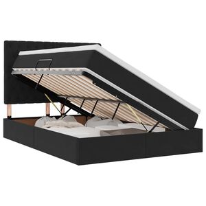 vidaXL Lit avec rangement et matelas Noir 140 x 200 cm Velours