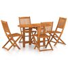 vidaXL Ensemble de salle &agrave; manger de jardin 5 pcs en bois d'acacia massif