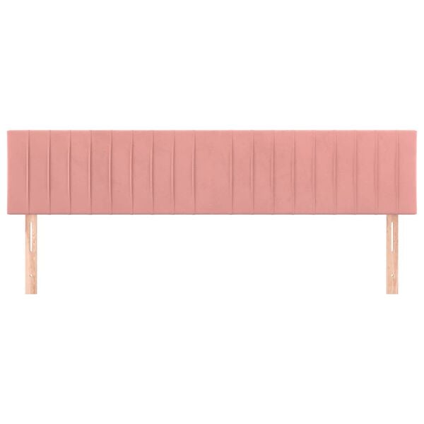 vidaXL T&ecirc;tes de lit 2 pcs Rose 80x5x78/88 cm Velours
