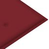 vidaXL Banc Batavia avec coussin rouge bordeaux 150cm Bois teck massif