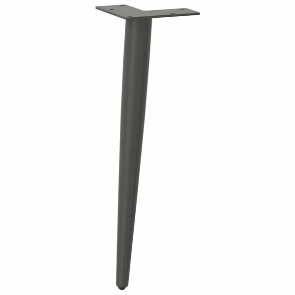 vidaXL Pieds de table basse coniques 4 pièces Anthracite 42-43 cm Acier