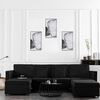 vidaXL Canapé-lit extensible à 4 places tissu noir