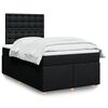 vidaXL Sommier &agrave; lattes de lit avec matelas noir 120x190 cm tissu