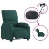 vidaXL Fauteuil inclinable &eacute;lectrique Vert fonc&eacute; Tissu