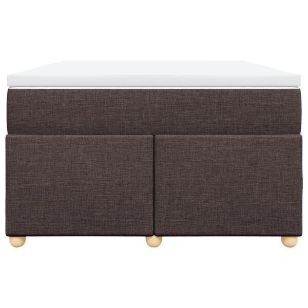 vidaXL Sommier &agrave; lattes de lit et matelas marron fonc&eacute; 120x190cm tissu