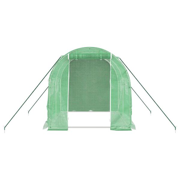 vidaXL Serre avec cadre en acier vert 4 m² 2x2x2 m